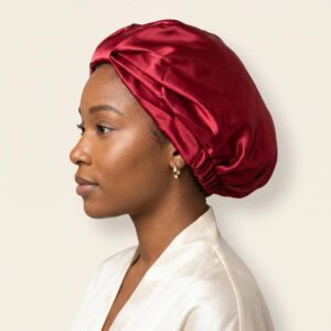 Merlot Luxe Satin Turban Wrap