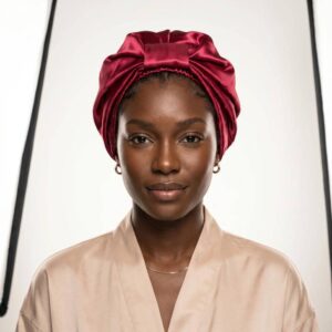 Ruby Luxe Satin Turban Wrap