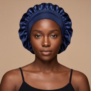 Midnight Sapphire Nights Satin Bonnet (small)